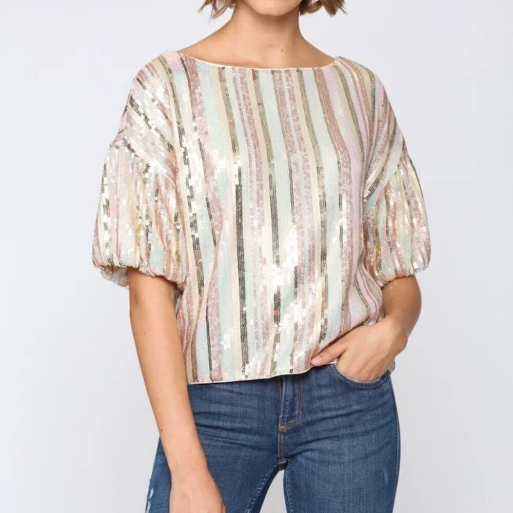 Fabrik Sequins Sparkle Disco top